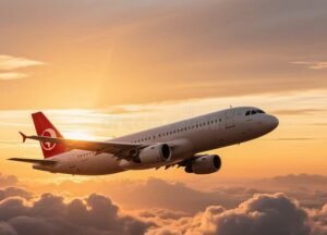 avion despegando sobre paisaje cordobes claro