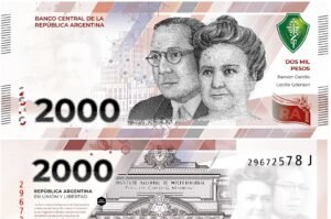 billetes argentinos con simbolo de impuesto digital