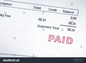 factura con sello de credito y debito