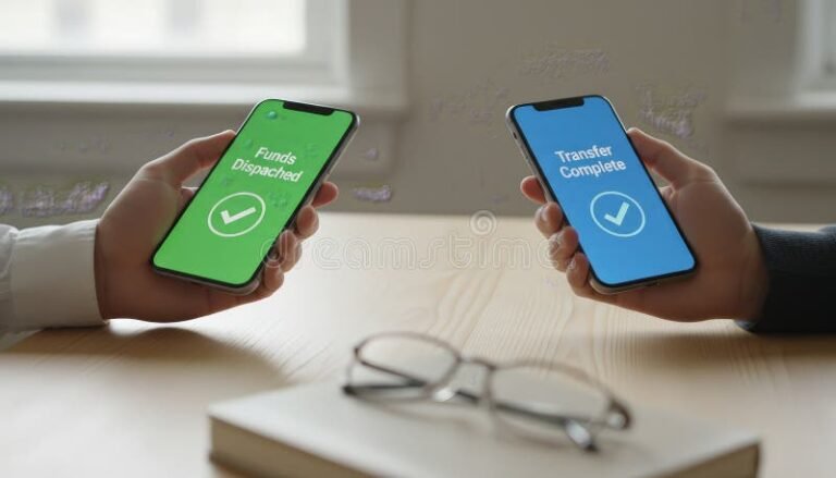 Mercado Pago tiene CBU para transferencias bancarias 34 manos con smartphone y transferencia bancaria digital