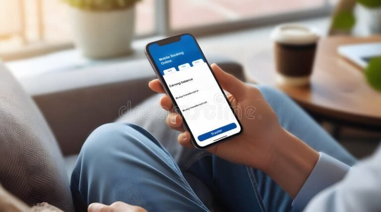 Cómo Saber Si Cobró Mi Pago O Transferencia Bancaria 2 manos revisando saldo bancario en smartphone