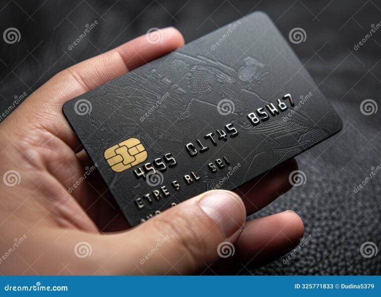 manos sosteniendo tarjeta bancaria y numeros