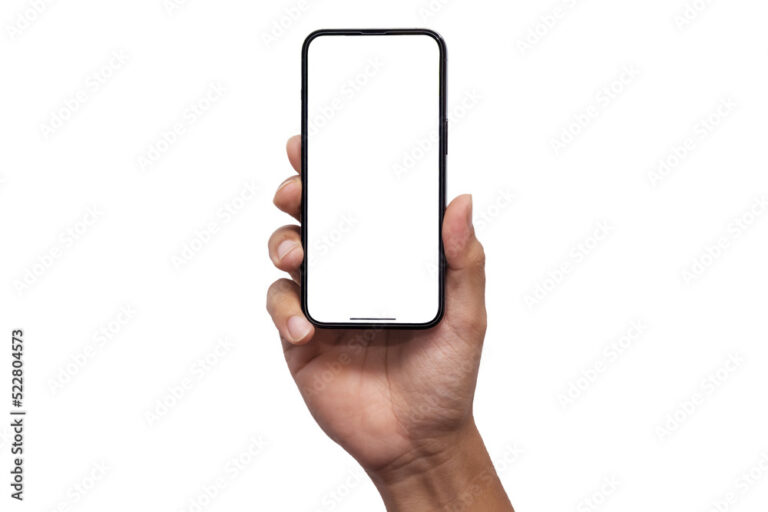 manos sosteniendo un telefono movil moderno
