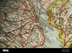 mapa antiguo de rutas entre buenos aires cordoba