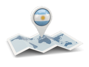 mapa de argentina con iconos de telefono