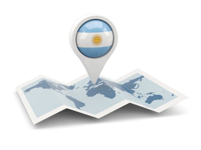 mapa de argentina con iconos de telefono
