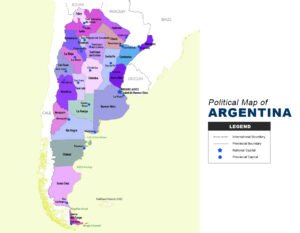 mapa economico de provincias argentinas colorido
