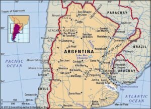 mapa rio y paisaje argentina natural