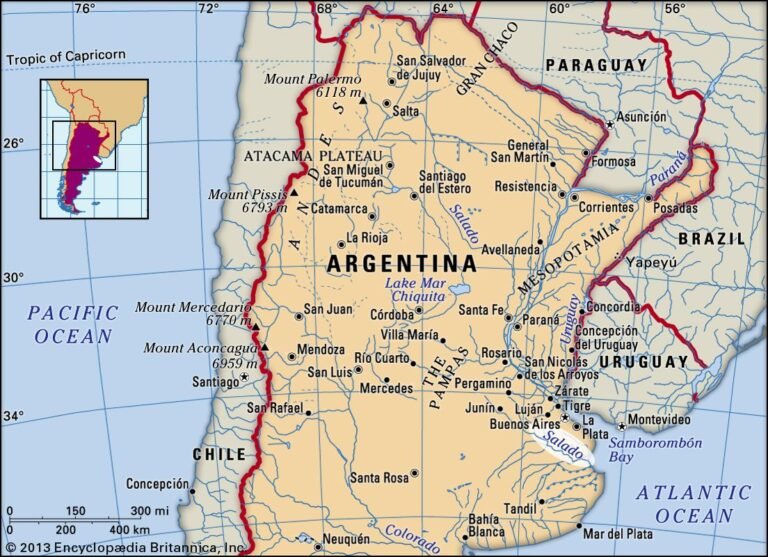 mapa rio y paisaje argentina natural