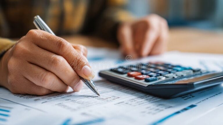 En qué consiste la nueva ley para refinanciar deudas en Argentina 2 persona revisando documentos financieros y calculadora 1
