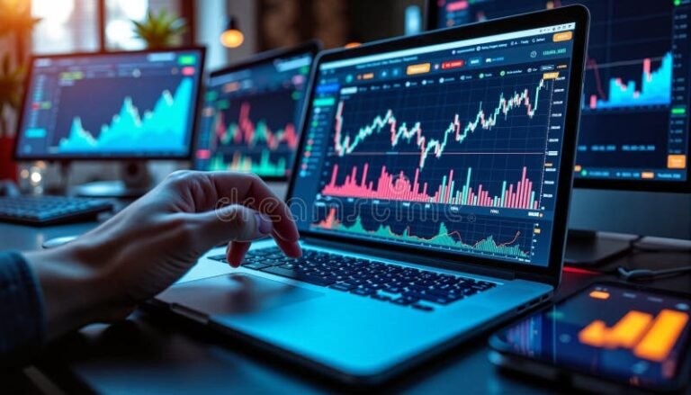 Cómo Usar el Simulador de Tasa de Plazo Fijo en Banco Santa Fe 44 persona usando computadora con graficos financieros 1