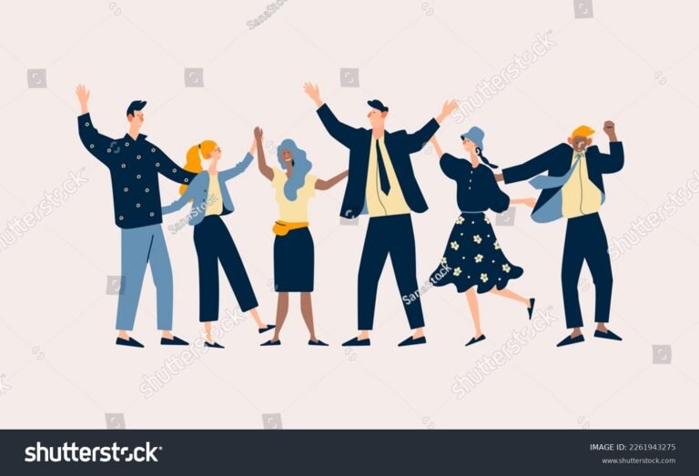 personas felices celebrando el dia del amigo