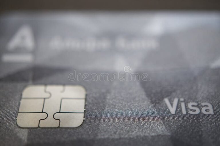 tarjeta de credito visa macro primer plano