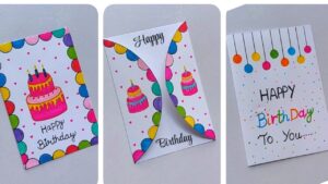 tarjetas de cumpleanos coloridas y creativas