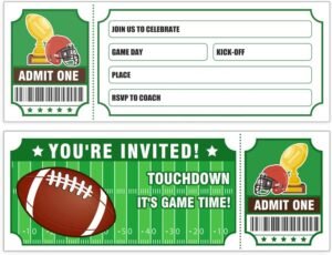 tarjetas de invitacion futbol diseno personalizado