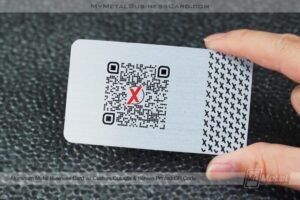 tarjetas personales con codigo qr elegante